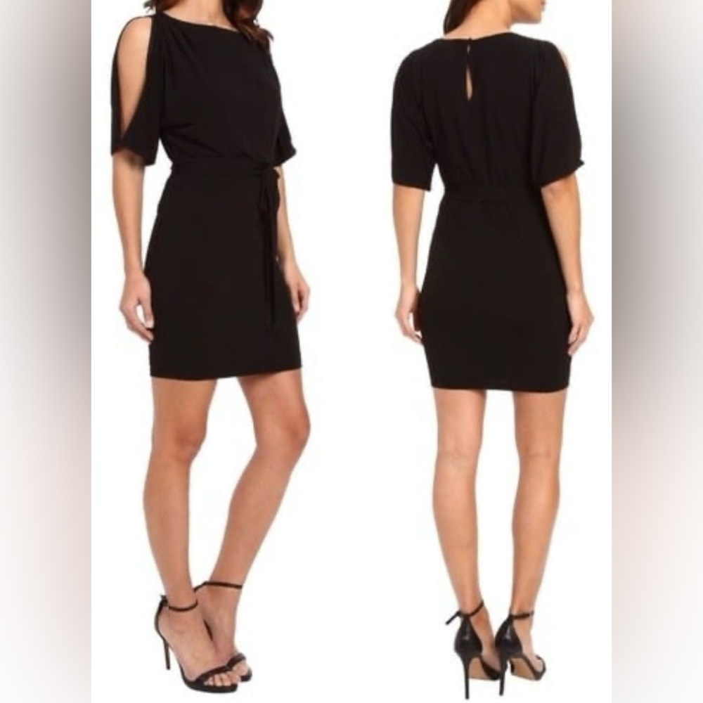 Jessica Simpson Women's Cold-Shoulder Black Dress